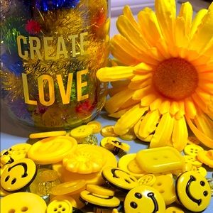 Assortment of yellow buttons